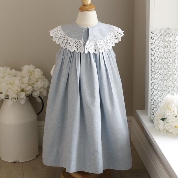 Bailey Boys Blue & White Pumpkin Dress main image 1